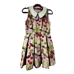 Sugar Thrillz Don't Bug Me Pink Collard Mini Dress Size Medium